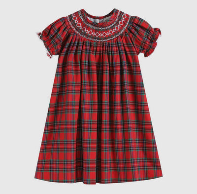 MKT Red Plaid Holiday Dress