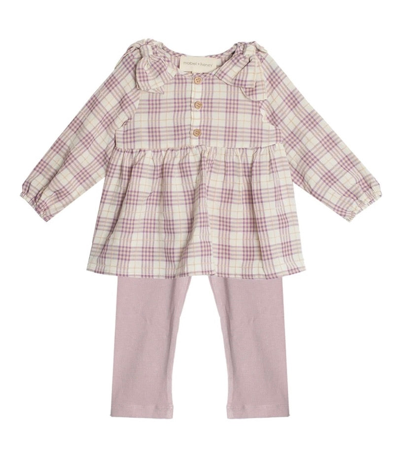 Periwinkle Plaid 2 Pcs.