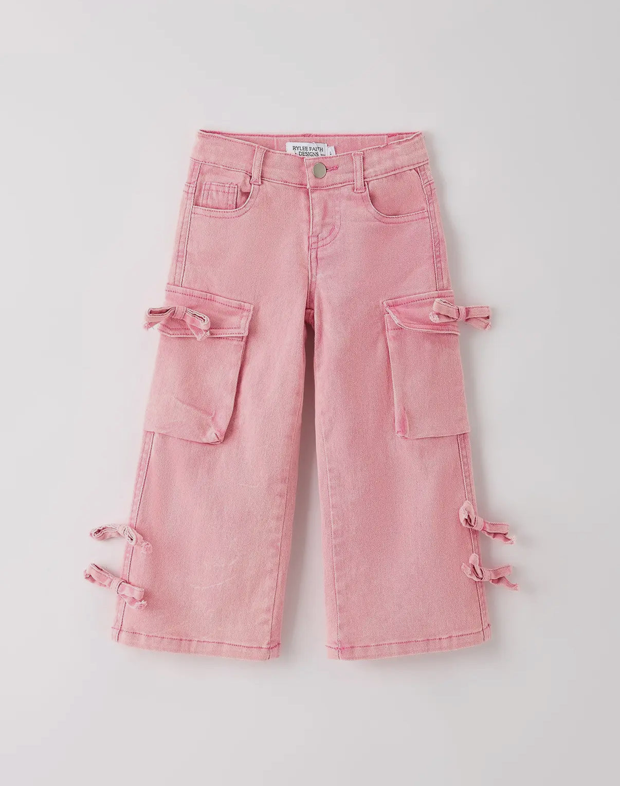Pink Wide Leg Denim