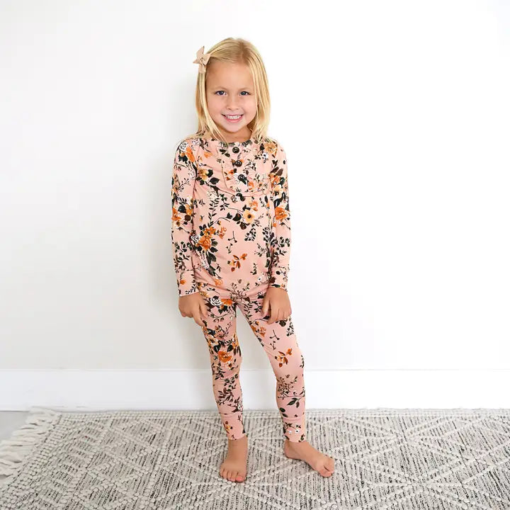 Flora Light Pink Bamboo Pajamas