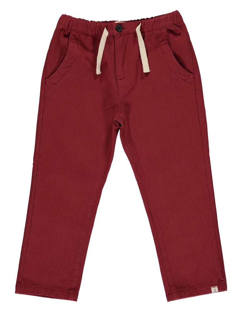 Burgundy Twill Pants