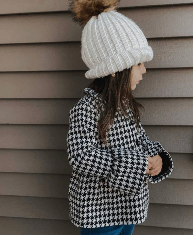 Waldorf Houndstooth Pea Coat