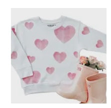 Watercolor Hearts Sweater