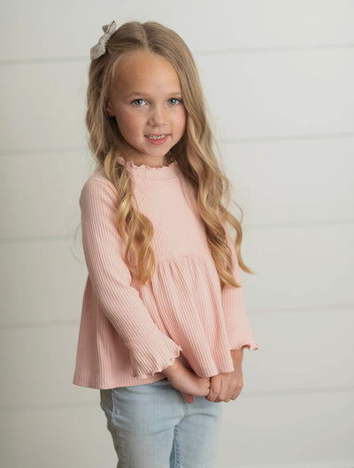 Blush Flute Sleeve Top