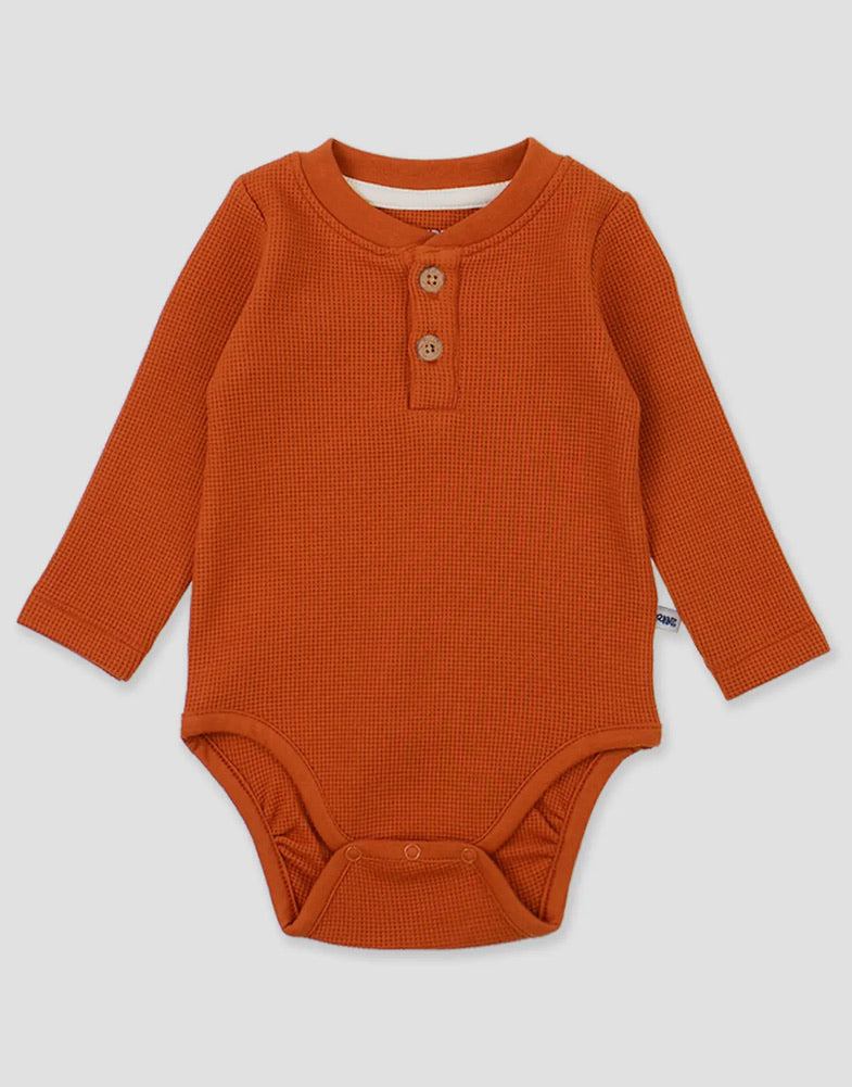 Rust Waffle Knit Bodysuit