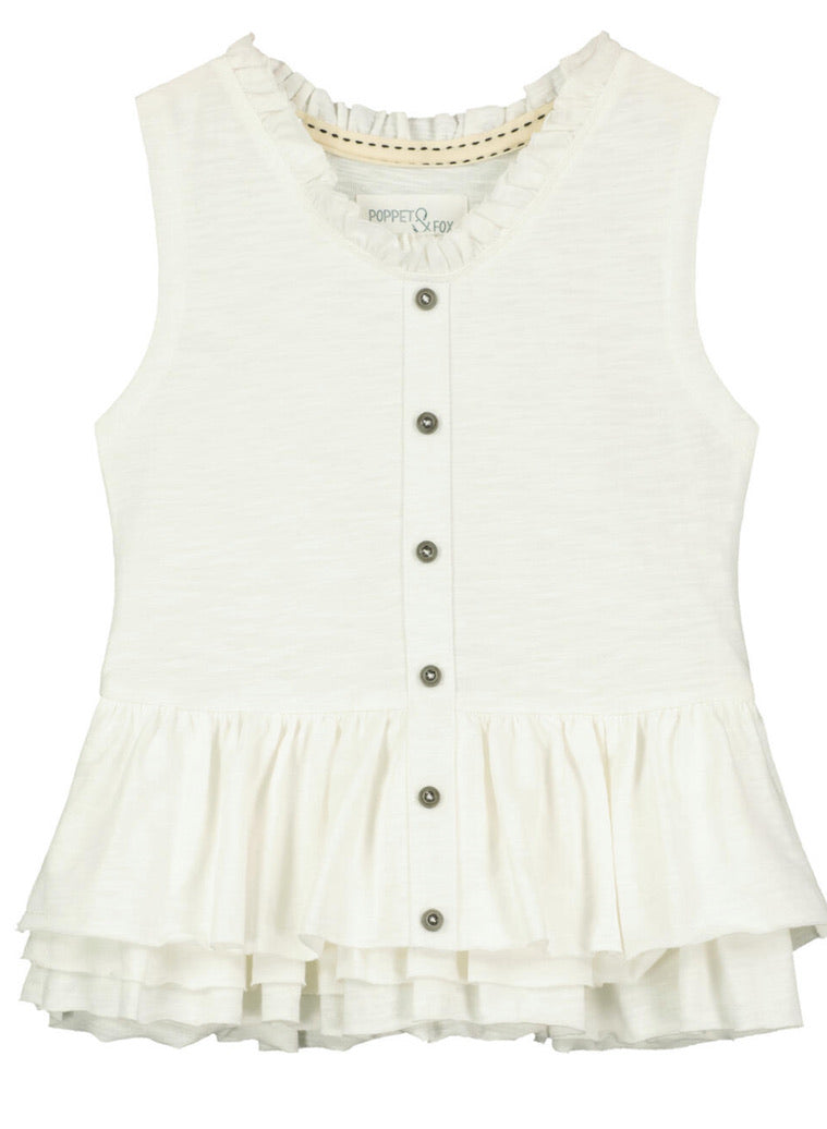 Ivory Peplum Top