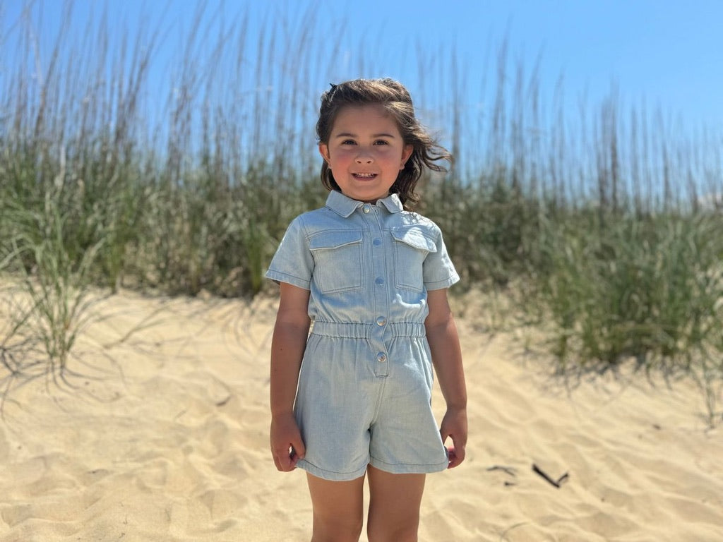 Denim Romper
