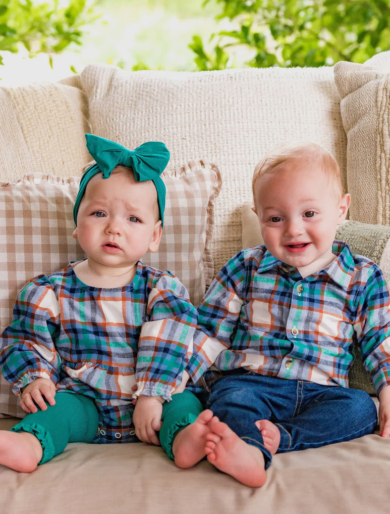 Plaid Longsleeve Bubble