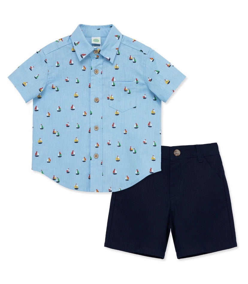 Boat Woven Short Set