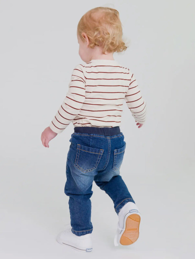 Boys Med. Wash Pull on Jeans