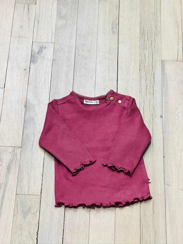 Burgundy Long Sleeve Tee
