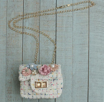 Tweed Flower Purse