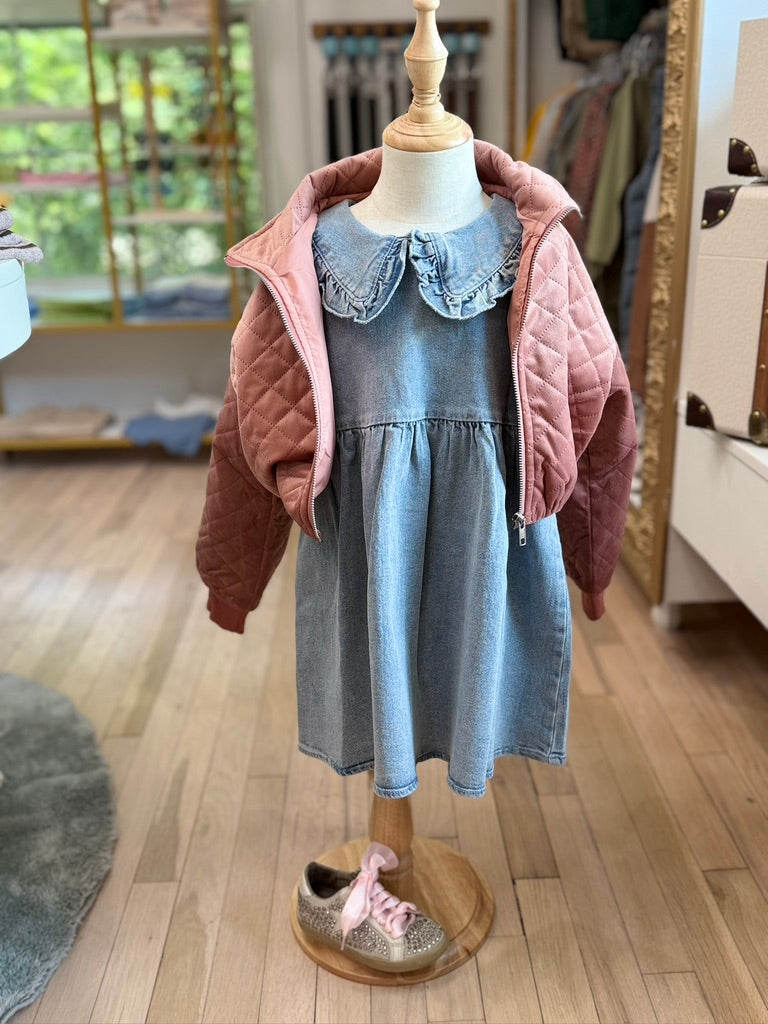 Denim Ruffle Dress