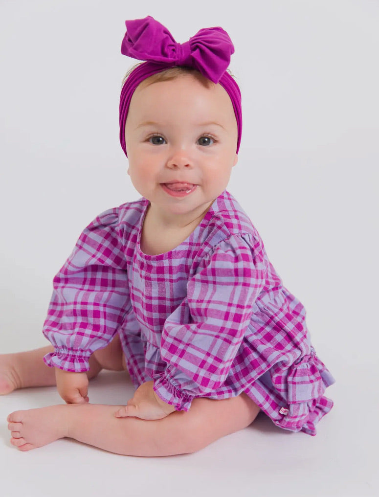 Purple Plaid Bubble