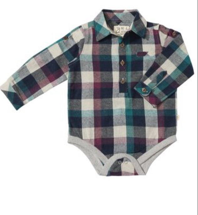 Navy/ Purple Madras Onsie