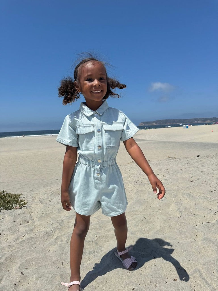 Denim Romper
