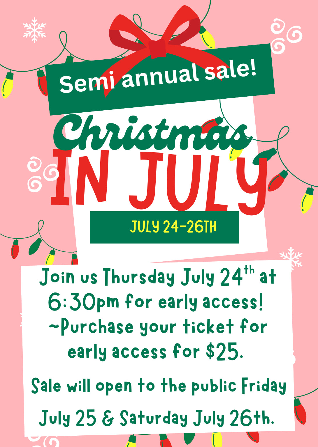 Xmas in July early Access!