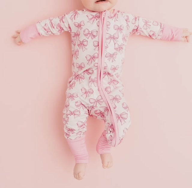 Pink Bows Bamboo Pjs
