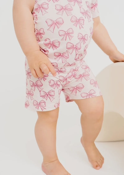 Pink Bows Bamboo Pjs