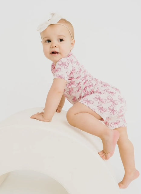 Pink Bows Bamboo Pjs