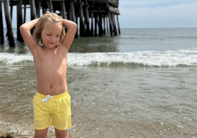 M&H Yellow Swim Trunks