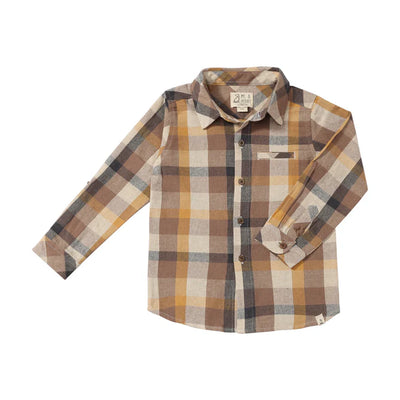 Brown Madras Buttondown