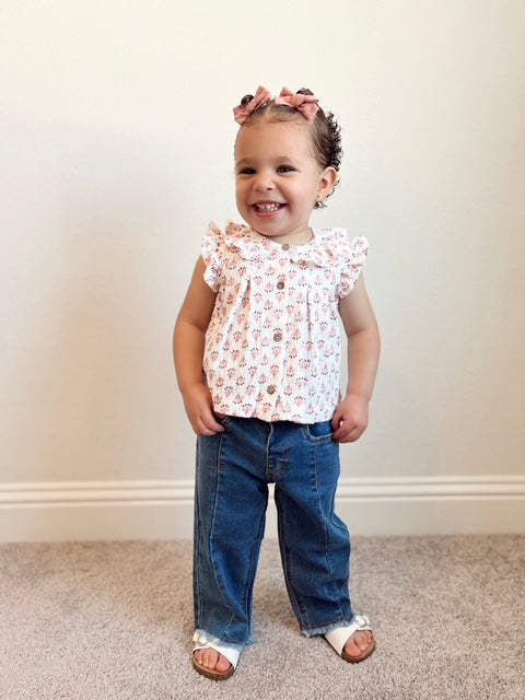 Wide Leg Girls Jeans