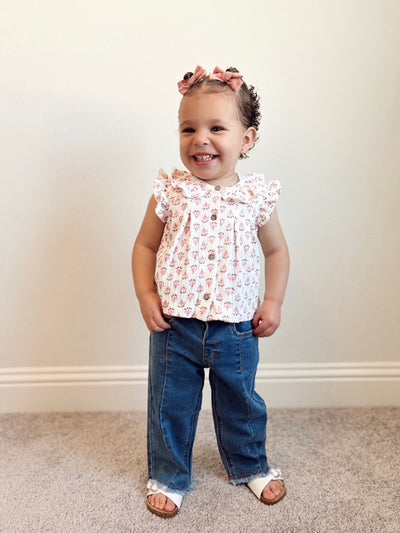 Wide Leg Girls Jeans
