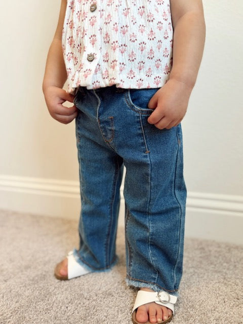 Wide Leg Girls Jeans