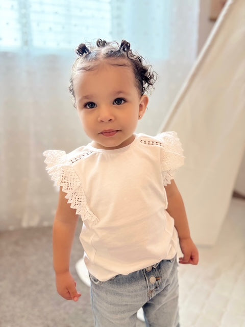 White Crochet Top