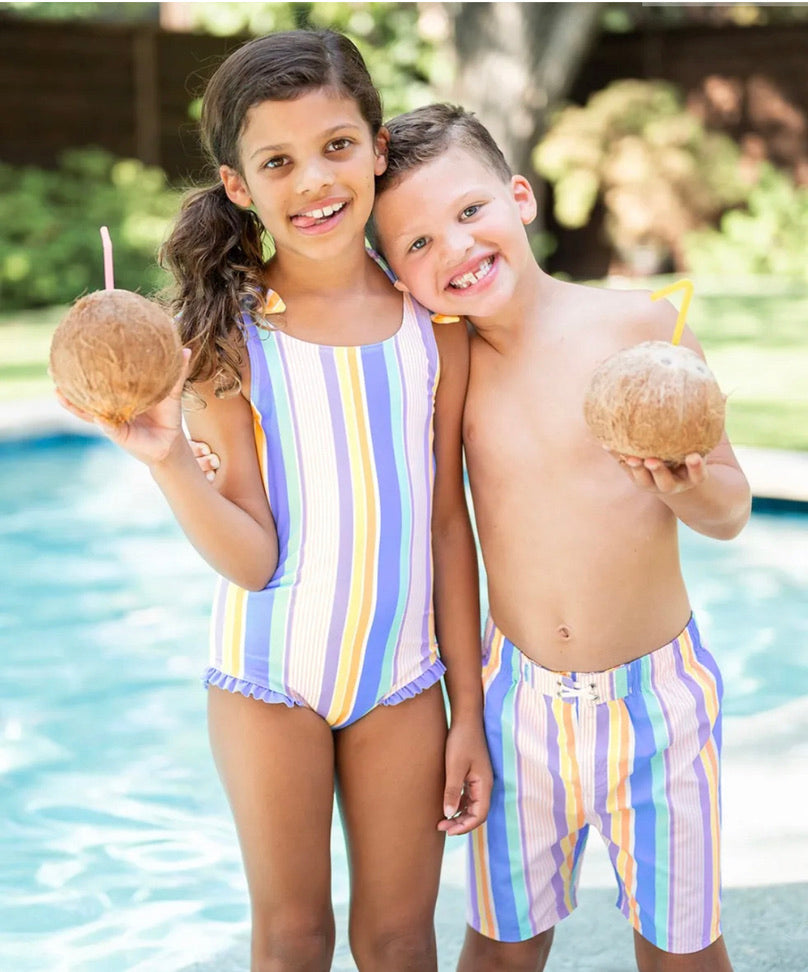 Striped Boys swim shorts