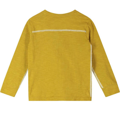 Contrast Stitch Long sleeved tee- Mustard