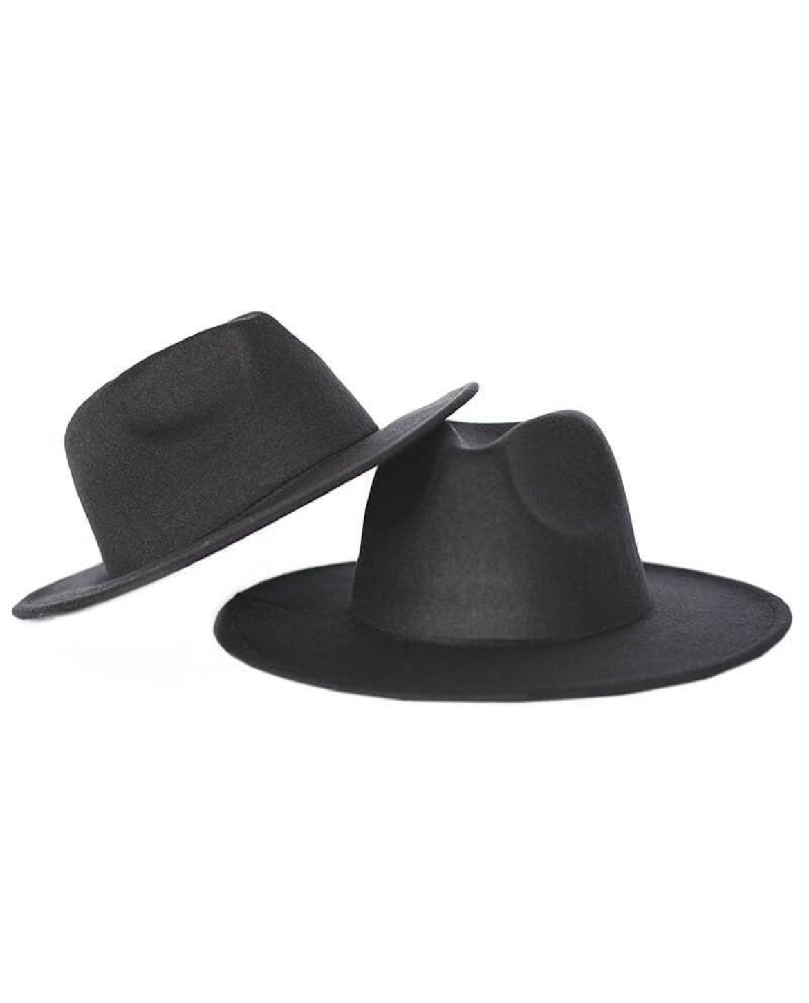 Bordeaux Flat Brim Hat- Black